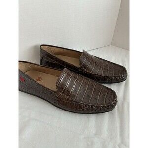 MARC JOSEPH NEW YORK BROADWAY LOAFER - BROWN ALLIGATOR - Men's US 9  NEW